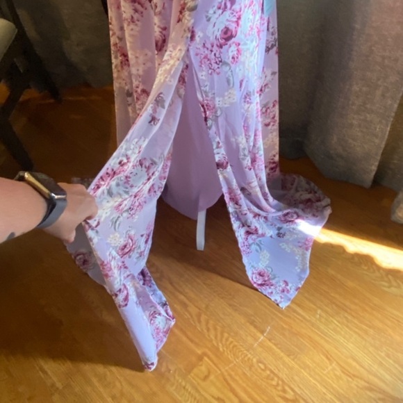 New! Lulu's Garden Meandering Maxi Dress Lavender Floral NWT 21851 - Picture 8 of 16